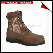 Hunting boots with suede and camoflage upper